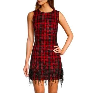 NWT  Antonio Melani
Irine Tweed Feather
Trim Dress